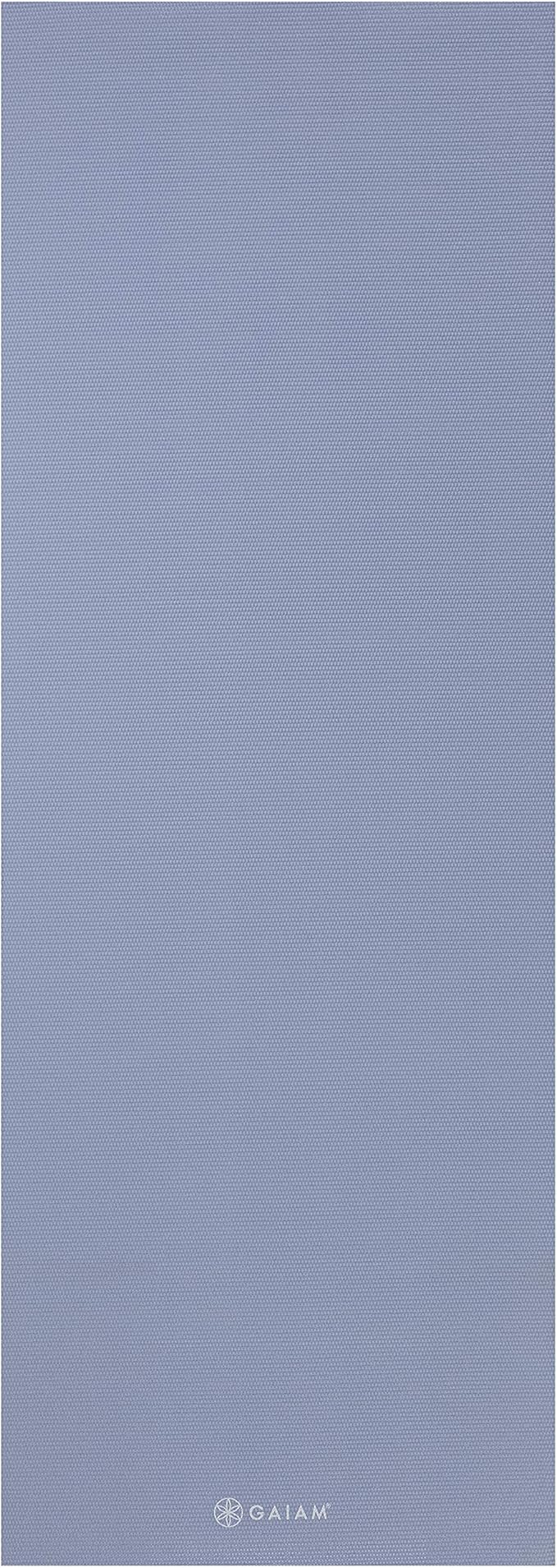 Gaiam Yoga Mat - Premium 5mm Solid Thick Non Slip Exercise & Fitness Mat for All Types of Yoga, Pilates & Floor Workouts (68" x 24" x 5mm)