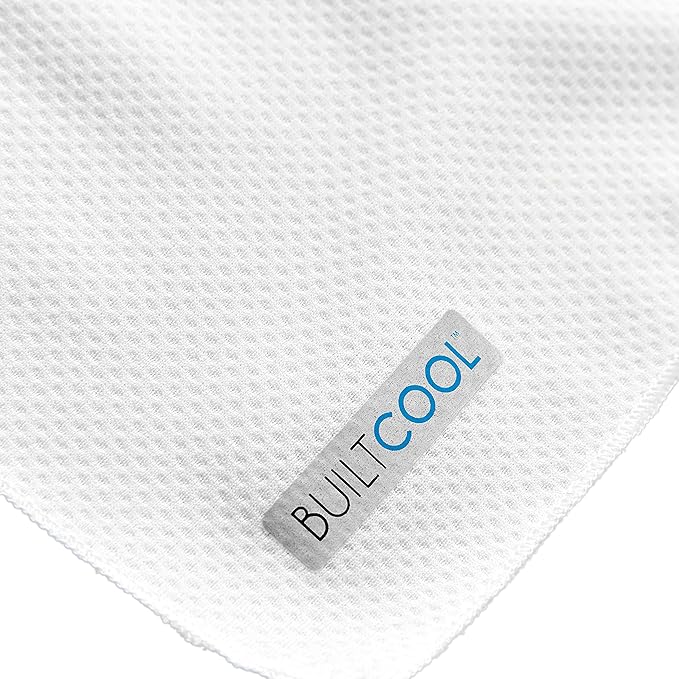BUILTCOOL Adult Cooling Towel - Men & Women Chilly, Lightweight, Soft, Neck and Face Cooling Towel for Sport, Camping, Hunting, One Size, White, 3 Pack