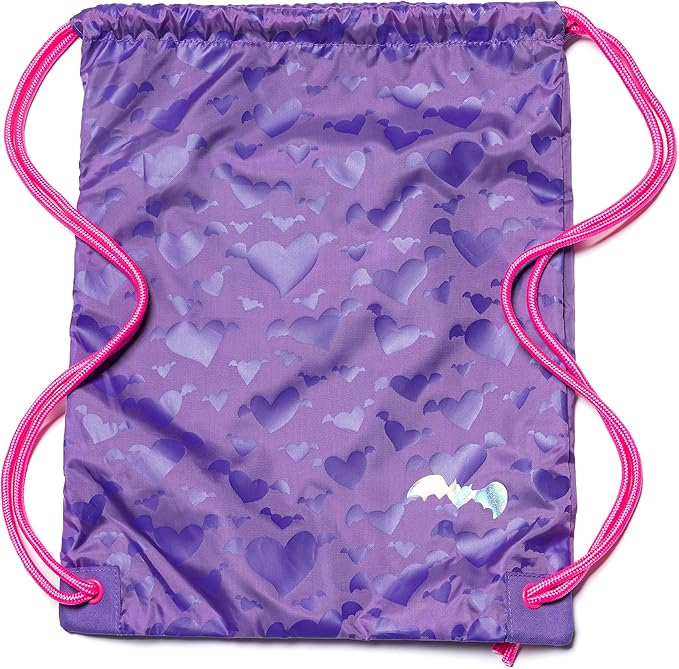 Gym Drawstring Backpack,Girls Sport Cinch Bag (Sunset Purple)