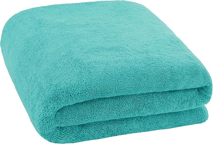 Cotton Paradise 100% Cotton 40x80 Oversized Bath Sheet, Extra Large Turkish Bath Towels for Bathroom, Turquoise Bathsheet