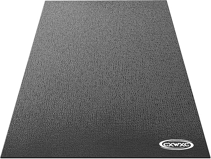 CXWXC Bike Trainer Floor Mat for Indoor Riding - Health & Fitness PVC Foam Exercise Bike Mat - Peloton Exercise Stationary Spin Bike Mat