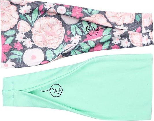 Maven Thread Workout Headbands for Women, 4 inch Thick Wide Non Slip Sweatbands, 2 Pack