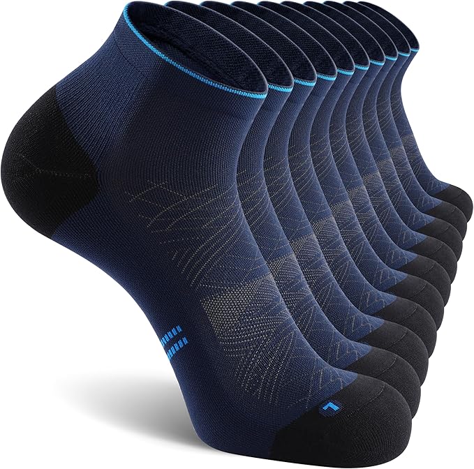 CS CELERSPORT 2/5 Pairs Ankle Compression Socks for Men and Women Running Athletic Socks