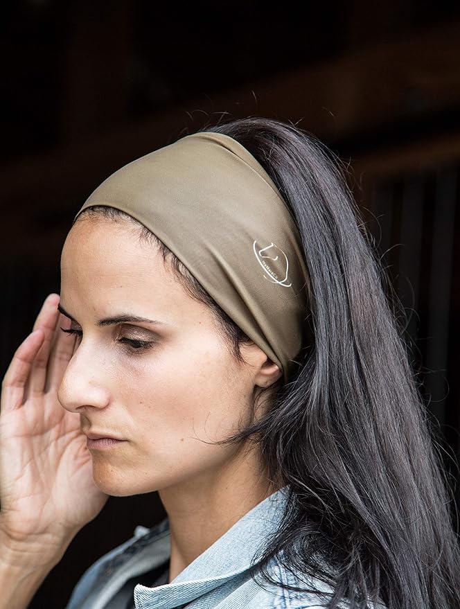 Equestrian Headbands Designed to Wick Moisture and Protect Hair Under Helmets, for Horseback Riding, Biking, and Securing Ear Buds