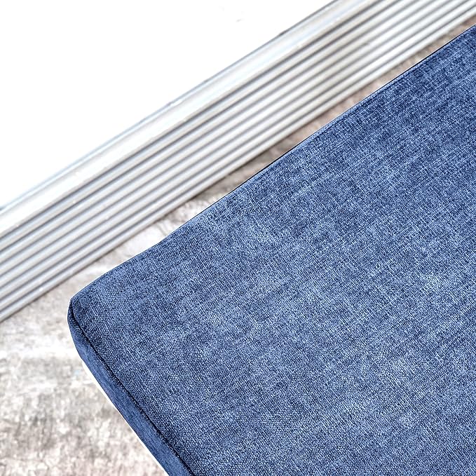 Loveboat Washable Bench Cushion, Non-Slip Bench Pad for Shoe Storage, Window, Piano, Dining 36"x14"x2" Navy