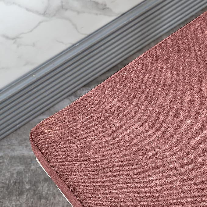 Loveboat Washable Bench Cushion, Non-Slip Bench Pad for Shoe Storage, Window, Piano, Dining 36"x14"x2" Brick Red