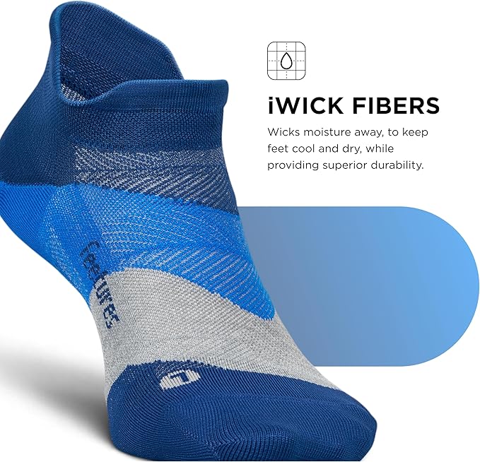 Feetures Elite Ultra Light Cushion Ankle Socks - Sport Sock with Targeted Compression