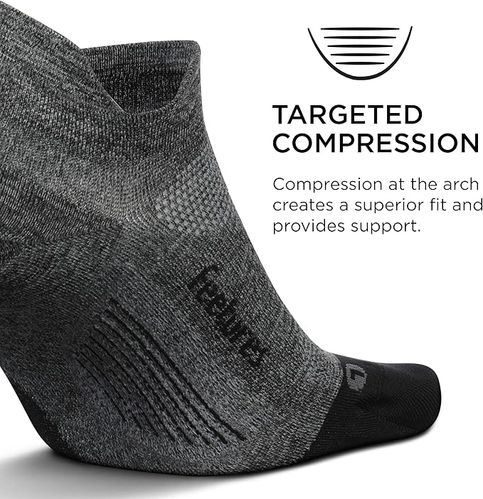 Feetures Elite Ultra Light Cushion Ankle Socks - Sport Sock with Targeted Compression