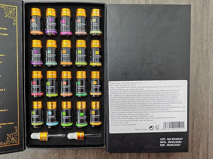 Tea Tree 20 Pcs Pure Essential Oil Gift Set, for Diffuser, Humidifiers, Skin Care, Massage, Fragrance Oil Scent for DIY Candle and Soap Making, Gift for Friend (5ML)