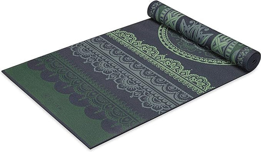 Gaiam Yoga Mat - Premium 6mm Print Reversible Extra Thick Non Slip Exercise & Fitness Mat for All Types of Yoga, Pilates & Floor Workouts (68" x 24" x 6mm Thick)