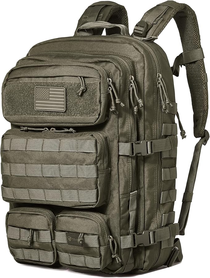 Falko Tactical Backpack 50L, 2.4x Stronger, Large Military Molle Rucksack, Heavy Duty, Work and Outdoors
