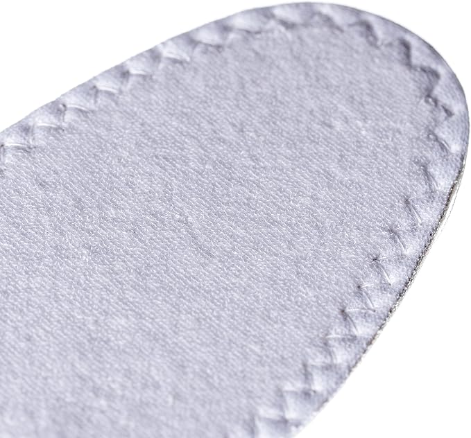 Happystep Cotton Terry Cloth Insoles, Barefoot Shoe Inserts, Sweat Absorption, Odor Control, Moisture-Wicking, Washable and Reusable, Zero Drop Shoe Insoles, 2 Pairs of White (Women Size 8)