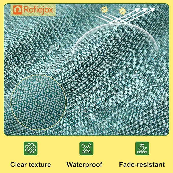 Waterproof Bench Cushion 42 Inch - Oliven Fabric, High-Density Foam, Non-Slip Bottom, Soft Durable Outdoor Tufted Long Seat Cushion for Window Garden Furniture (Water Blue, 42x16x4 Inch)