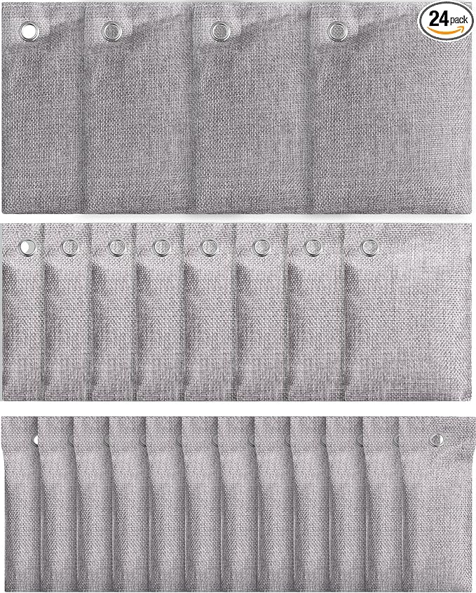 Nuanchu 24 Pcs Activated Charcoal Odor Absorber 50g/100g/200g, Air Purifying Bamboo Charcoal Bags, Natural Shoe Odor Absorber, Deodorizer Absorbers for Fresh Car Home Closet Pet Basement Smell(Grey)