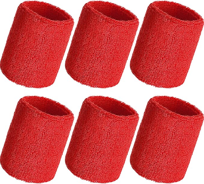 12 Pack Sweatbands Sports Wristband Cotton Sweat Band for Men and Women, Good for Tennis, Basketball, Running, Gym, Working Out