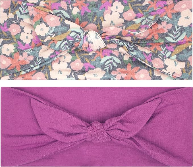 Maven Thread Women's Bow Workout Headbands – 2-Pack Non-Slip, Sweat-Wicking Hairbands for Yoga, Running, Gym, and Exercise (Luna Collection)