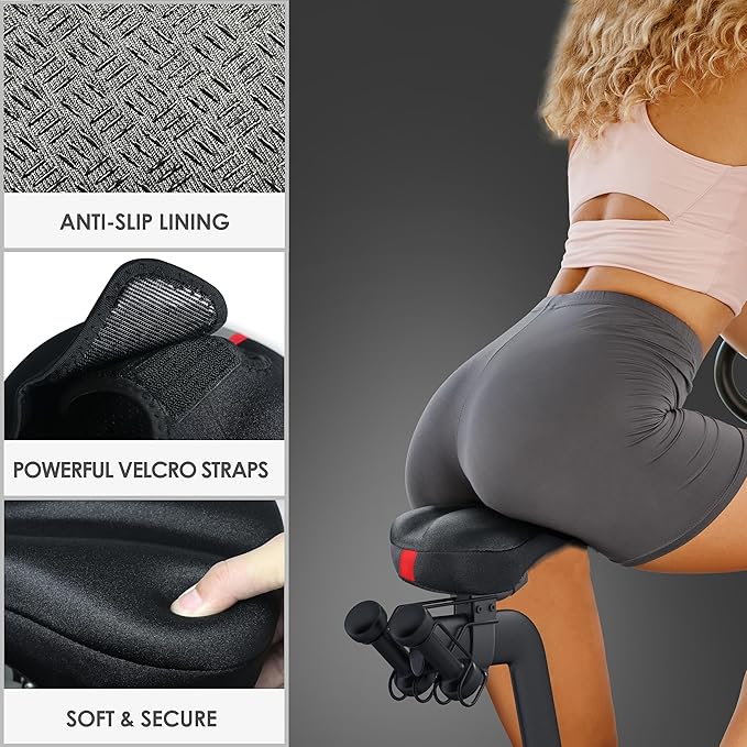 Bike Seat Cushion Compatible with Peloton Bike & Plus, Gel Bicycle Seat Cover for Women & Men Comfort, Accessories for Most Narrow Bicycle Saddle, Extra Padded with Soft Memory Foam, 11”x7”