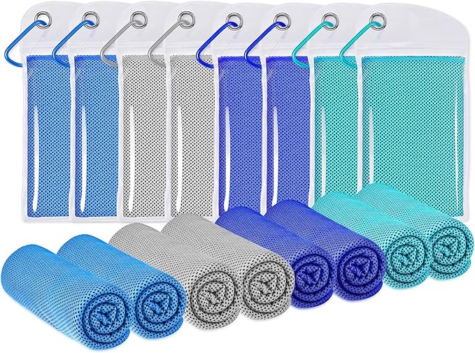 Cooling Towels for Neck and Face, Ice Towel for Hot Weather, Soft Breathable Instant Towel, Cool Rags for Yoga, Golf, Sport, Gym, Workout, Camping, Fitness, Outdoor