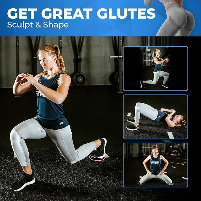 Core Sliders for Working Out, Dual Sided Exercise Gliding Discs for Use on All Surfaces, Ultimate Core Trainer, Light and Portable, Gym & Home Total Body Workout Equipment
