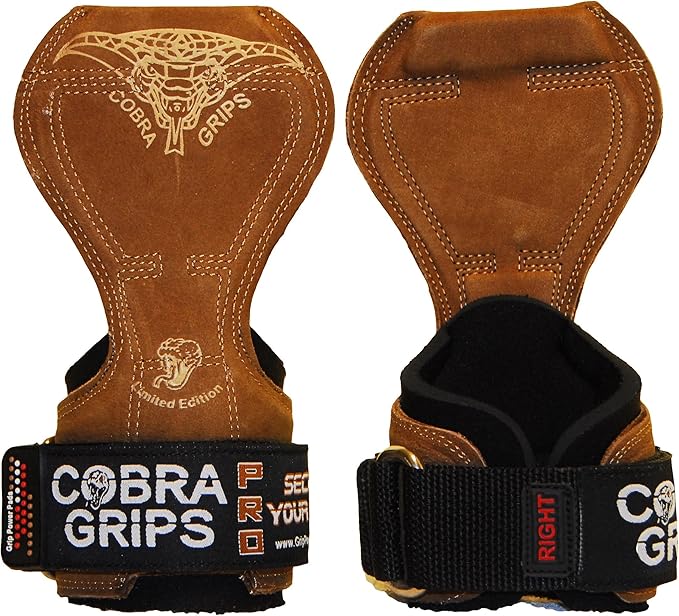 Cobra Grips PRO Weight Lifting Gloves Heavy Duty Straps Alternative Power Lifting Hooks for Deadlifts Adjustable Neoprene Padded Wrist Support Bodybuilding