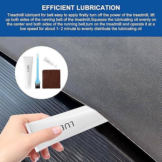 Fitness Treadmill Lubricant for Sole Spirit Treadmill Lube, Silicone Oil Fit Most Brands Treadmill with Cleaning Cloth and Brush (White) ﻿