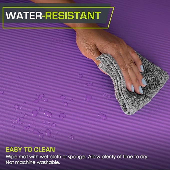 ProsourceFit Extra Thick Yoga and Pilates Mat ½” (13mm), 71-inch Long High Density Exercise Mat with Comfort Foam and Carrying Strap