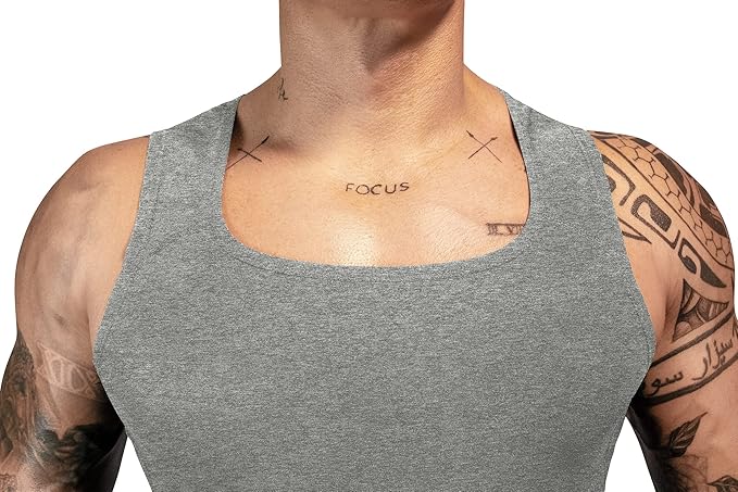 FUXERT Men's Sauna Vest Workout Sweat Tank Top Waist Trainer for Men Compression Sweat Enhancing Vest