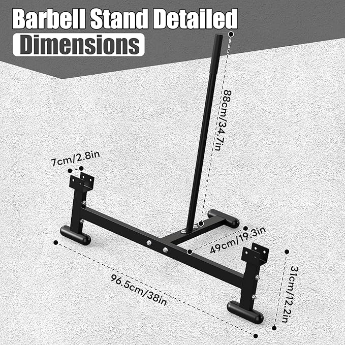 Heavy Duty Barbell Weight Changer – Iron Weight Lifting Stand, 1984 lbs Capacity, 42.5" x 10" x 18", Includes Soft Rubber Pads for Protection Barbell Jack