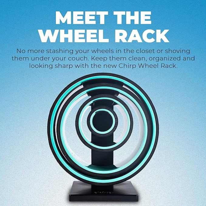 Chirp Focus Muscle Roller Handle and Wheel Rack - Equipment for Deeper Muscle Recovery and Secure Storage, Best Combined with 4-Inch Focus Wheel - 15.5" (39cm)