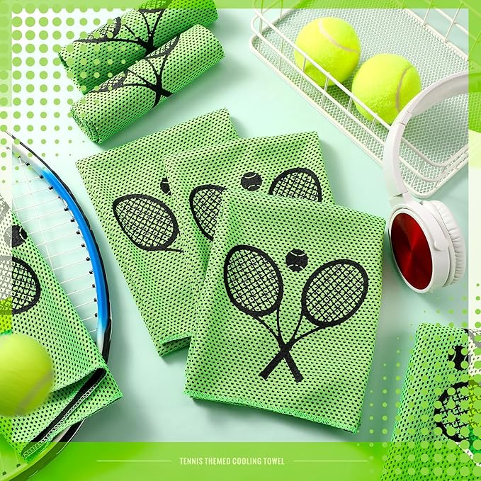 12 Count Cooling Towel Tennis Breathable Chilly Towel 32'' x 12'' Soft Tennis Ice Neck Wrap Workout Sweat Washcloths for Sports Gym Microfiber Dishcloths for Coach Gifts