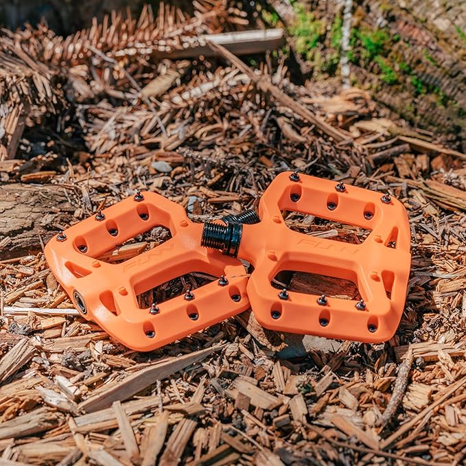 Funn Taipan S Glass Fiber Reinforced Thermoplastic Bike Pedals with 9/16-inch CrMo Axles for MTB/BMX/Urban/Gravel Riding, Suitable for Youth, Kids and Young Riders