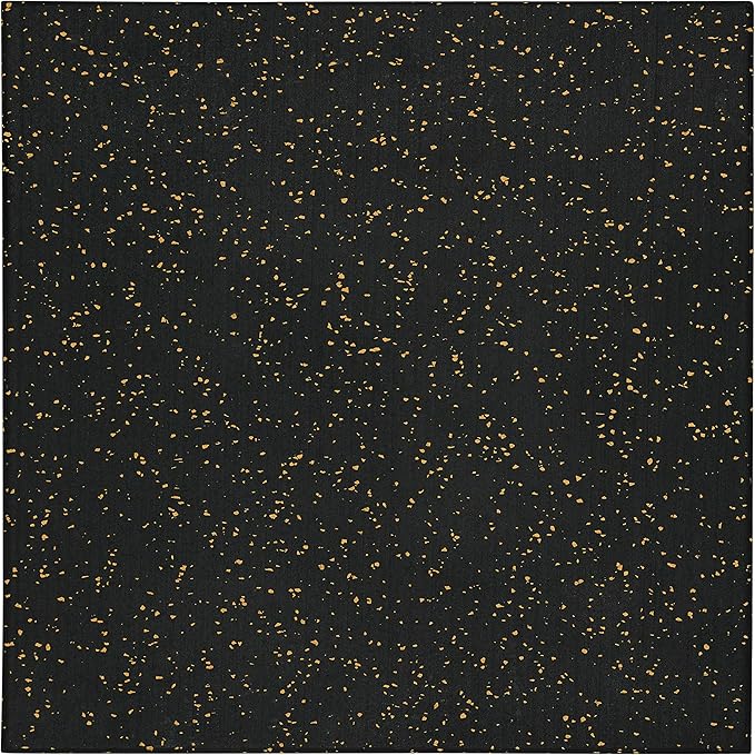 Genaflex Pro Heavy Duty Thick Rubber Gym Floor Tiles High Density Shock Absorbent Laminated Deadlift Mats - 1" Thick X 20" W X 20" L - 2.7 Sq. Ft.