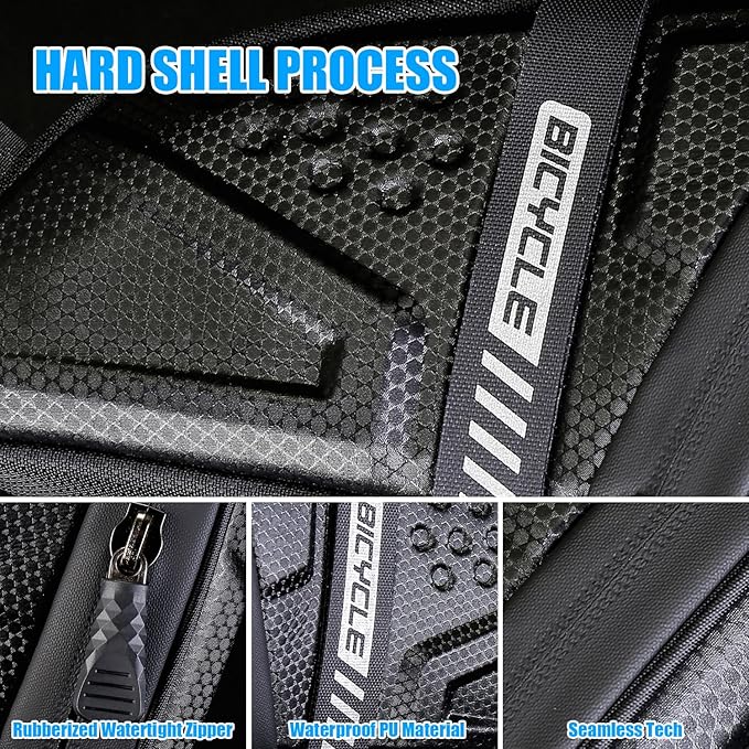 EVA hard shell waterproof bike saddle bag Seat bag Bike bag under seat 1 litre Bike tail bag Bike Rear bag Bike riding Accessories Storage bag Bike wedge bag Mountain road bike