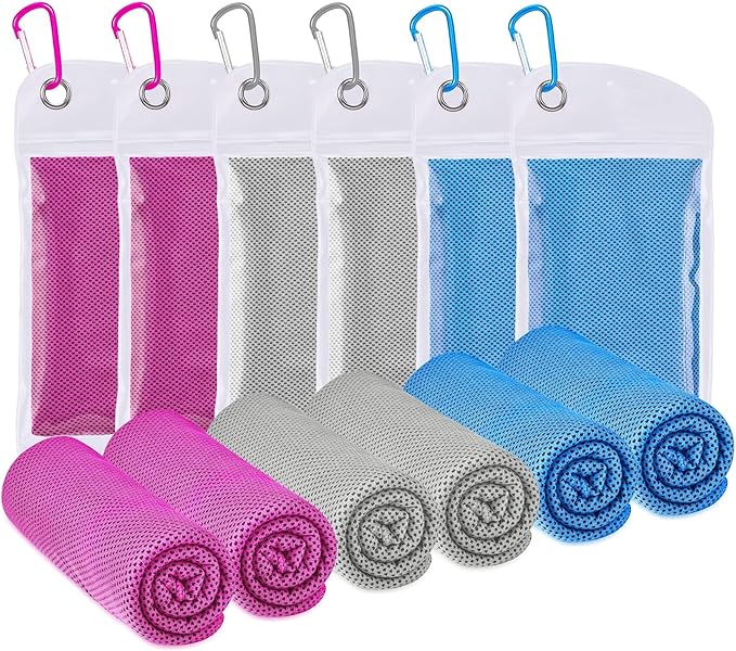 Cooling Towels for Neck and Face - Microfiber Chilly Towel Yoga Towel for Men or Women Ice Cold Towels for Yoga Gym Travel Camping Golf Football & Outdoor Sports