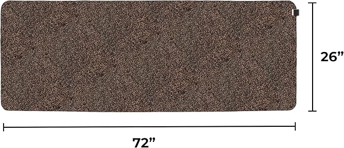 Mount Adams Granite XL Heavy Yoga Mat, 72” x 26” Cork and Natural Rubber Exercise Mat, 5mm Thick Workout Mat, Wet or Dry Non Slip Mat, Heavyweight Extra Large Gym Mat for Fitness or Pilates