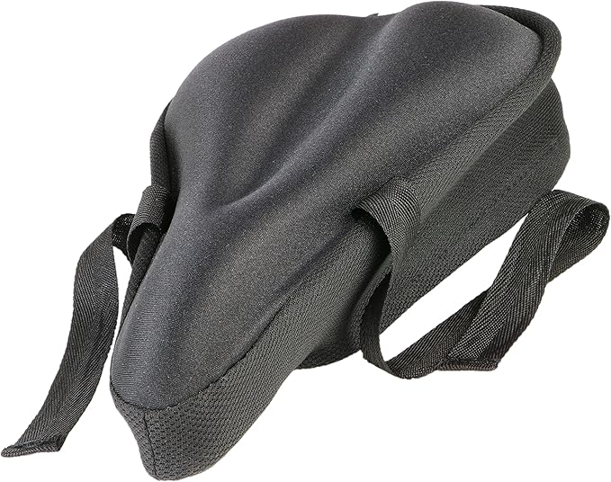 Exercise Bike Seat Cushion Cover – Padded Gel Bike Seat Covers Bicycle Saddle Pad for Women and Men – Comfort Extra Soft – Great for Indoor Cycling Class and Stationary Bikes Spin Bike