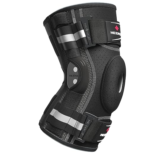NEENCA Professional Knee Brace, Adjustable Hinged, with Removable Side Stabilizers, Strong Stability for Joint Pain Relief, Arthritis, Meniscus Tear, ACL, PCL, Runner, Sports