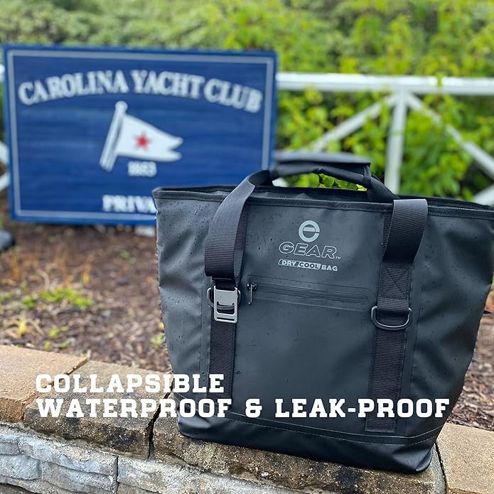Dry Bag Cooler Tote – Collapsible, Waterproof and Leak-Proof Soft Sided Cooler Bag - Pool, Beach - 20 or 36 Cans