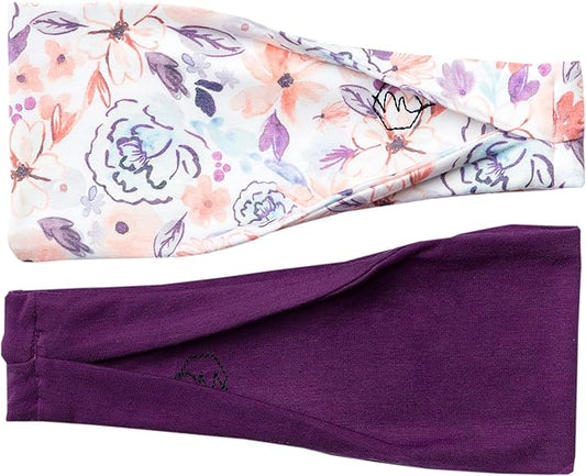 Maven Thread Headbands for Women - Wide Sports Headband for Running, Exercise, Gym, Athletic Workouts and Yoga, 4" Thick Non-Slip Sweatbands, 2Pack