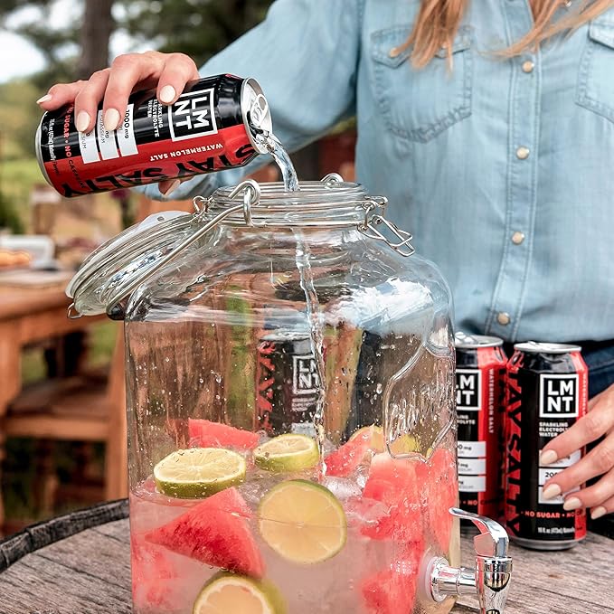 Drink LMNT Sparkling Electrolyte Drink - Watermelon Salt | 12-Count