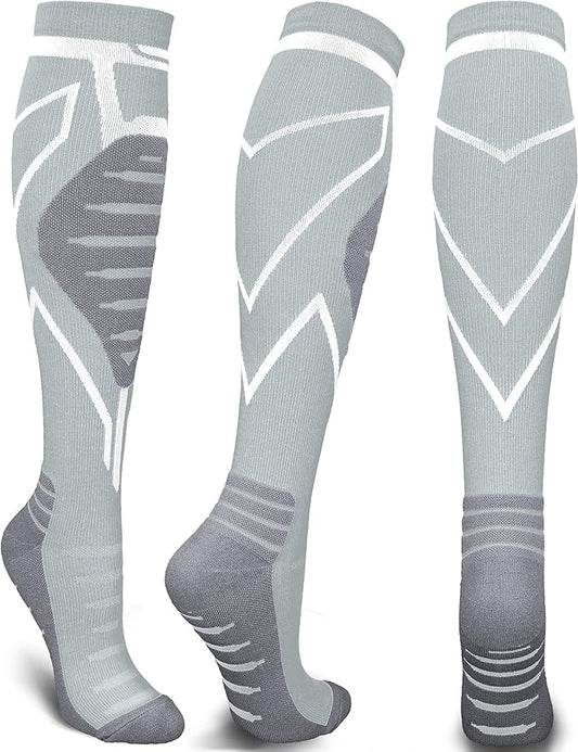 Compression Socks for Men & Women 20-30 mmHg Knee High -Best Support for Medical, Athletic, Sports, Travel (1/2Pairs)