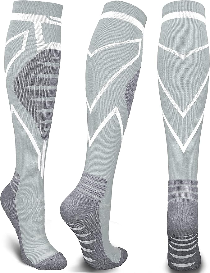 Compression Socks for Men & Women 20-30 mmHg Knee High -Best Support for Medical, Athletic, Sports, Travel (1/2Pairs)