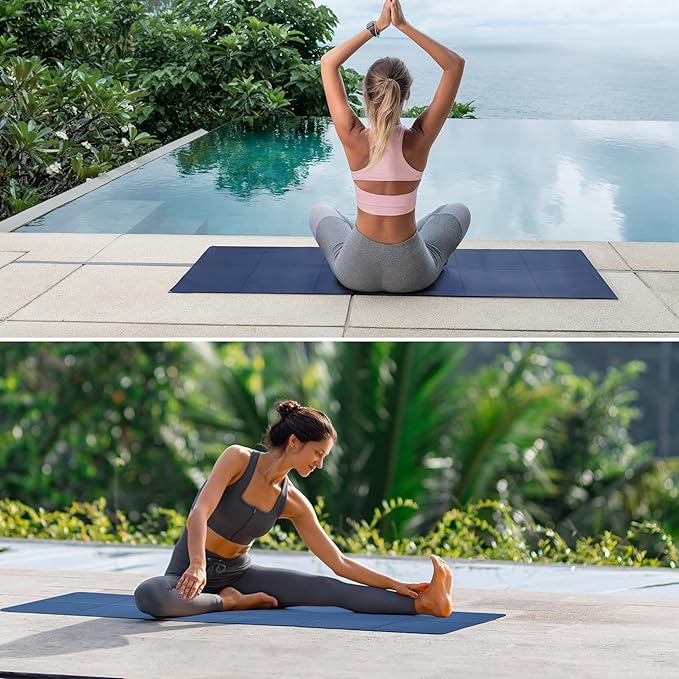PROIRON Foldable Yoga Mat 0.24"/0.16" for Home Workout & Travel, Non Slip Travel Yoga Mats with Carry Bag, Packable Yoga Mat for Home Gym, Pilates, Fitness,Stretching
