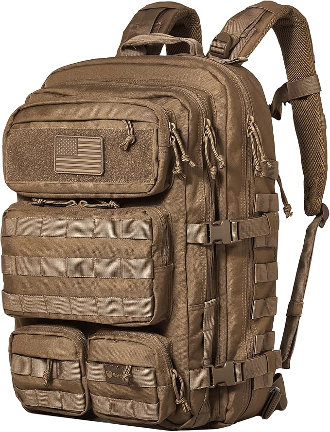 Falko Tactical Backpack 50L, 2.4x Stronger, Large Military Molle Rucksack, Heavy Duty, Work and Outdoors