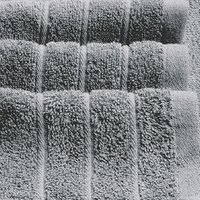 Tens Towels Pack of 4 Extra Large Bath Towels 30 x 60 Inches, 100% Cotton, Larger & Lighter Weight, Quicker to Dry, Super Soft and Absorbent, Perfect for Bathroom, Cool Grey