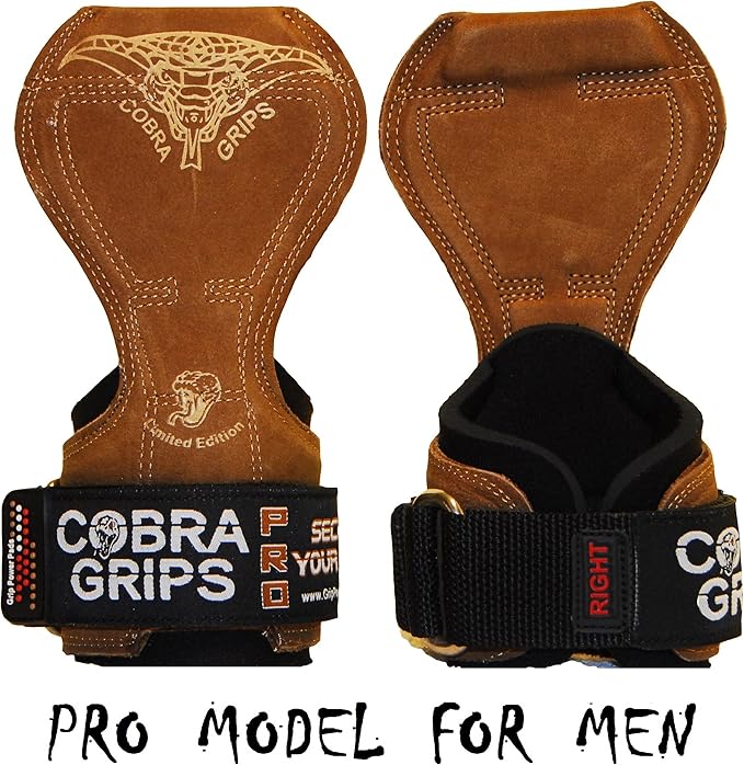 Cobra Grips PRO Weight Lifting Gloves Heavy Duty Straps Alternative Power Lifting Hooks for Deadlifts Adjustable Neoprene Padded Wrist Support Bodybuilding