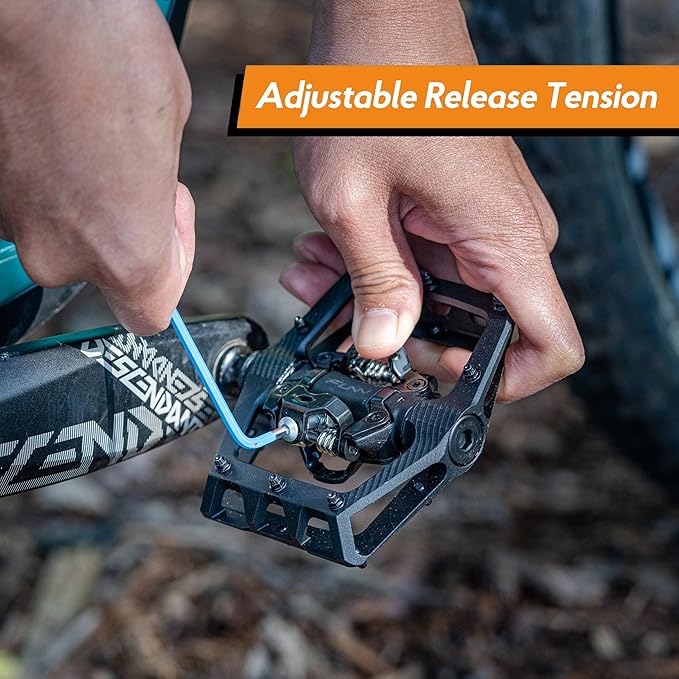 Funn Ripper2 Mountain Bike Clipless Pedals, Compatible with SPD Cleats, 9/16" CrMo Axle Bicycle Pedals