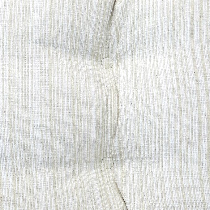 Klear Vu The Gripper Omega Non-Slip Tufted Bench Cushion for Indoor Furniture, Assembled in USA, Entryway Storage, Bay Window, Corner Nook or Piano Seat, 33 Inches, Chenille Cream