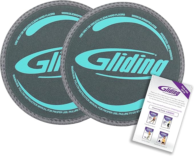 Gliding Discs for Working Out - Exercise Sliders for Carpet & Hardwood Floors 1 Pair, Authentic Workout Sliders Disc for Full Body Resistance Workout, Includes 4 Streaming Video Workouts