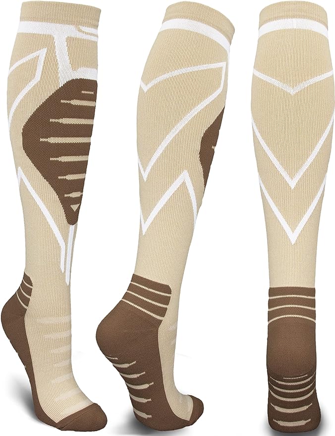 Compression Socks for Men & Women 20-30 mmHg Knee High -Best Support for Medical, Athletic, Sports, Travel (1/2Pairs)